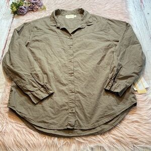 NWT Nation LTD Valen Button Up Shirt in Pewter